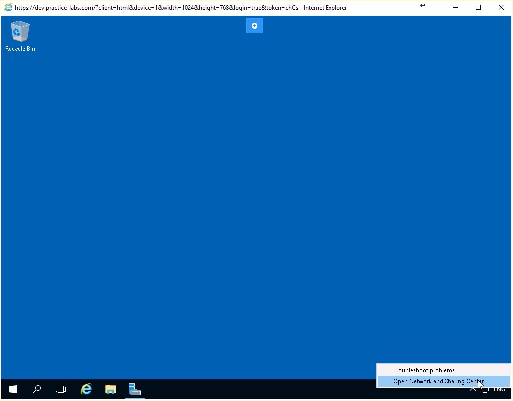 Figure 4.1 Screenshot of the PLABDC01 desktop